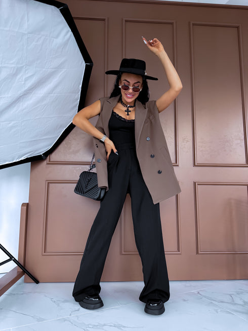 Fabric trousers "FREE FLOW VS8126-1" - BLACK